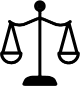 Transparency icon showing balanced scale